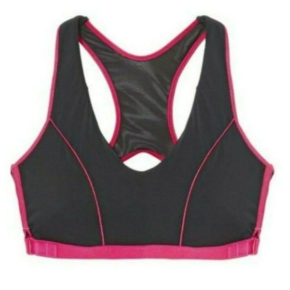 Marika Miracles Womens Bra Racer Back Uplift Sports Wire Free Size 18 Black NEW